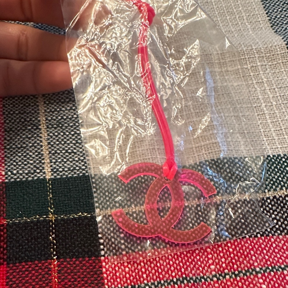 Vibrant Pink Logo Charm